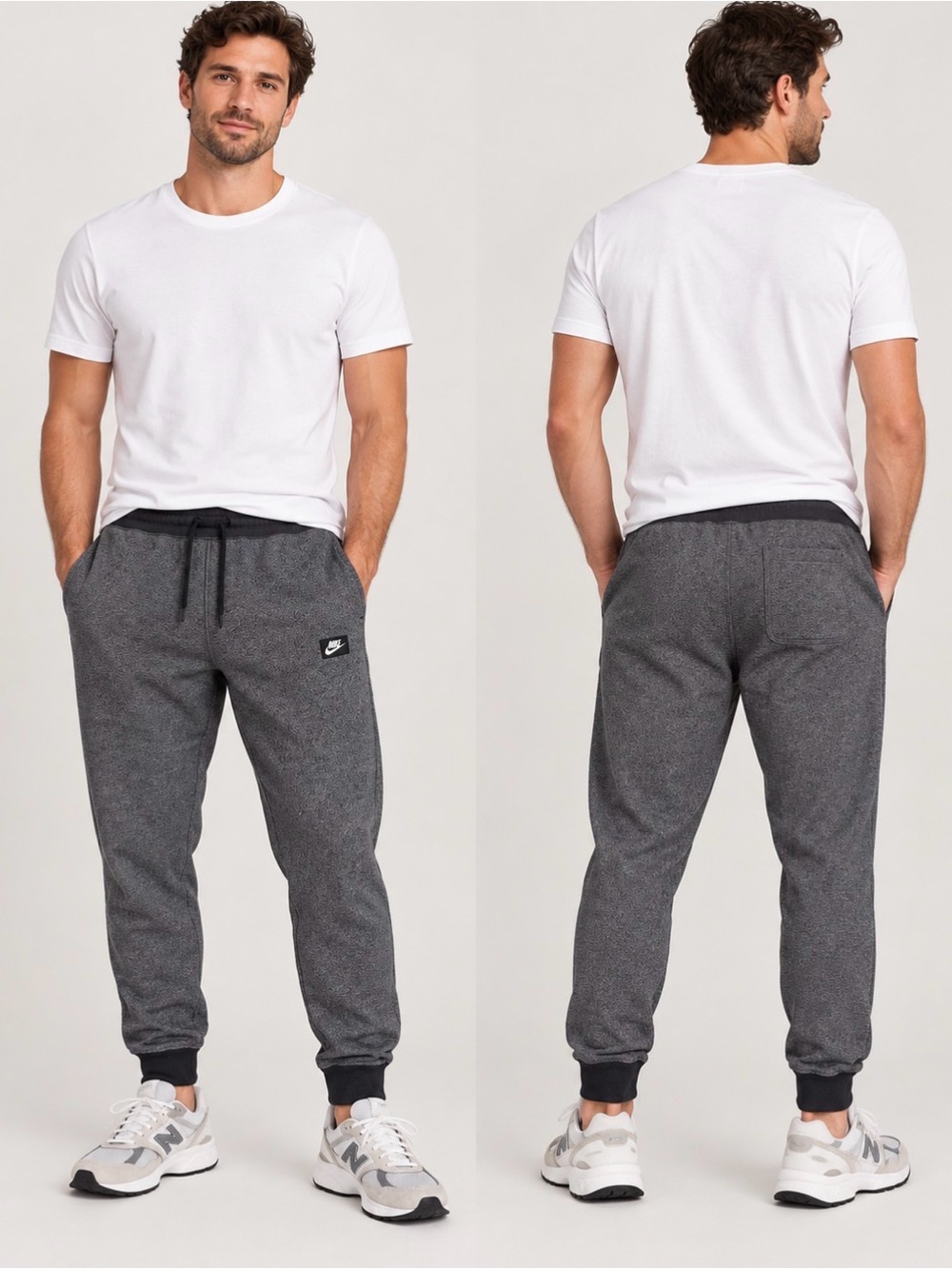 Nike Men's Charcoal Gray Heather Jogger Sweatpants